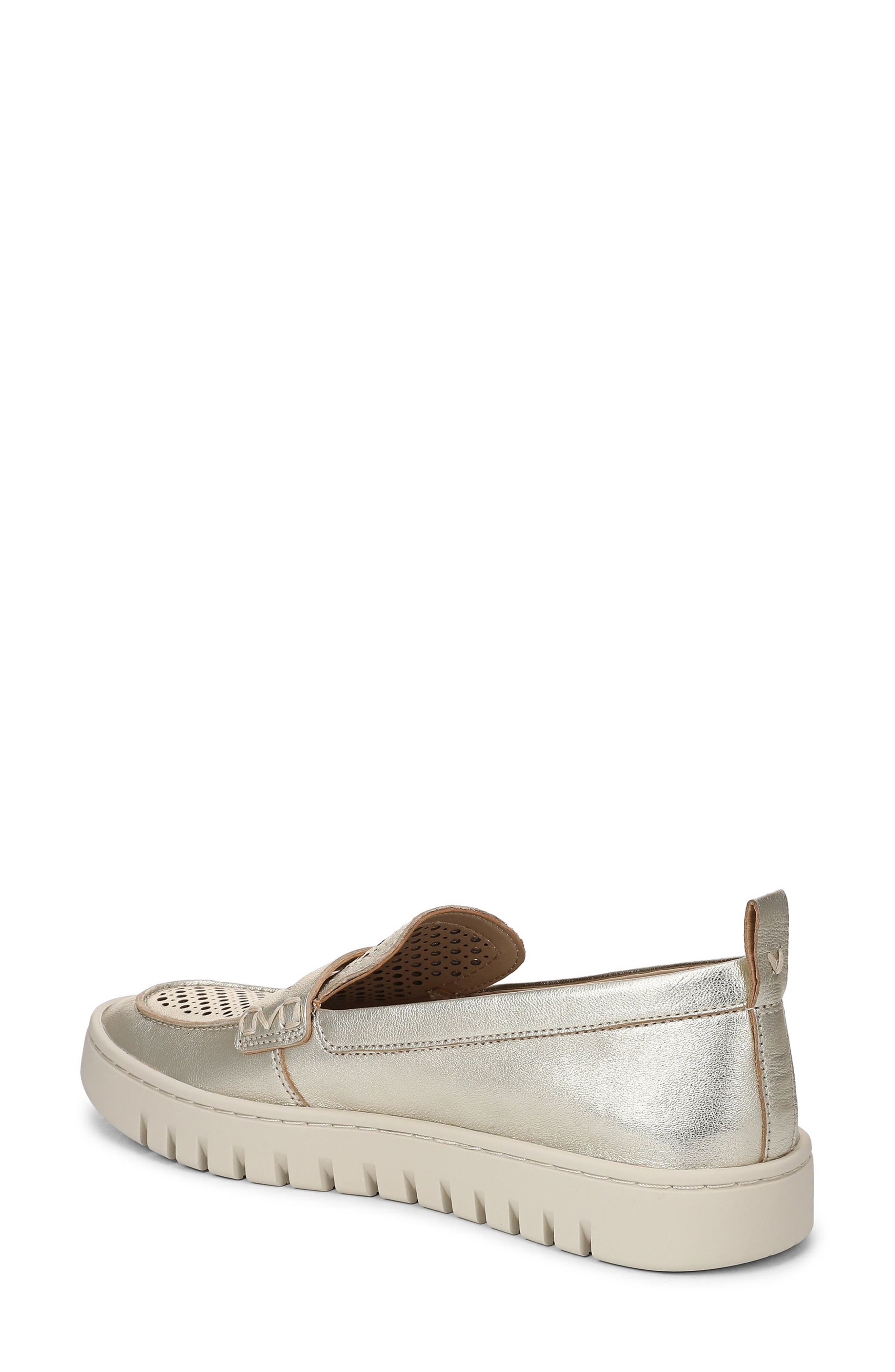 Uptown Perf Penny Loafer, Alternate, color, GOLD
