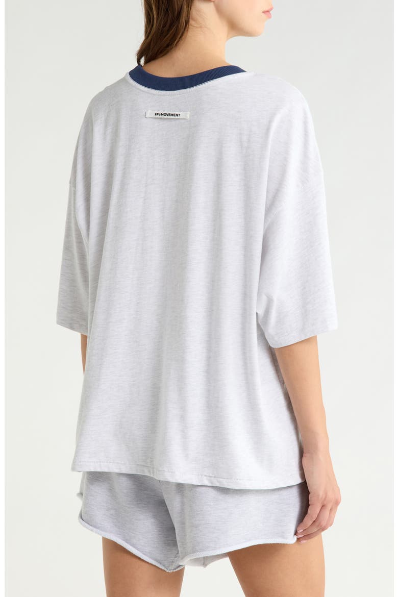Tackle Heather Oversize Cotton T-Shirt, Alternate, color, WHITE HEATHER GREY