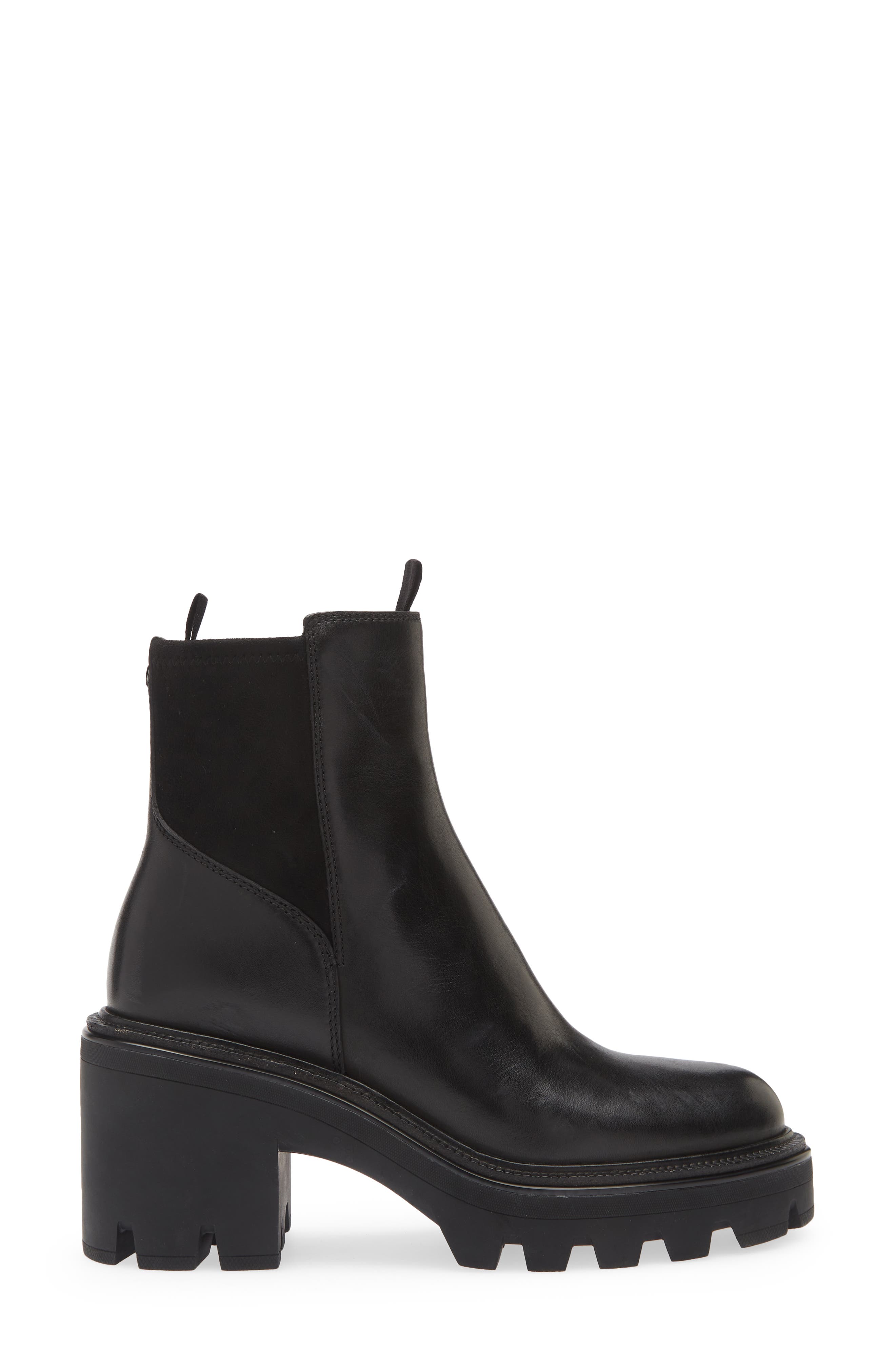 rag & bone Quinn Lug Sole Chelsea Boot, Alternate, color, Black