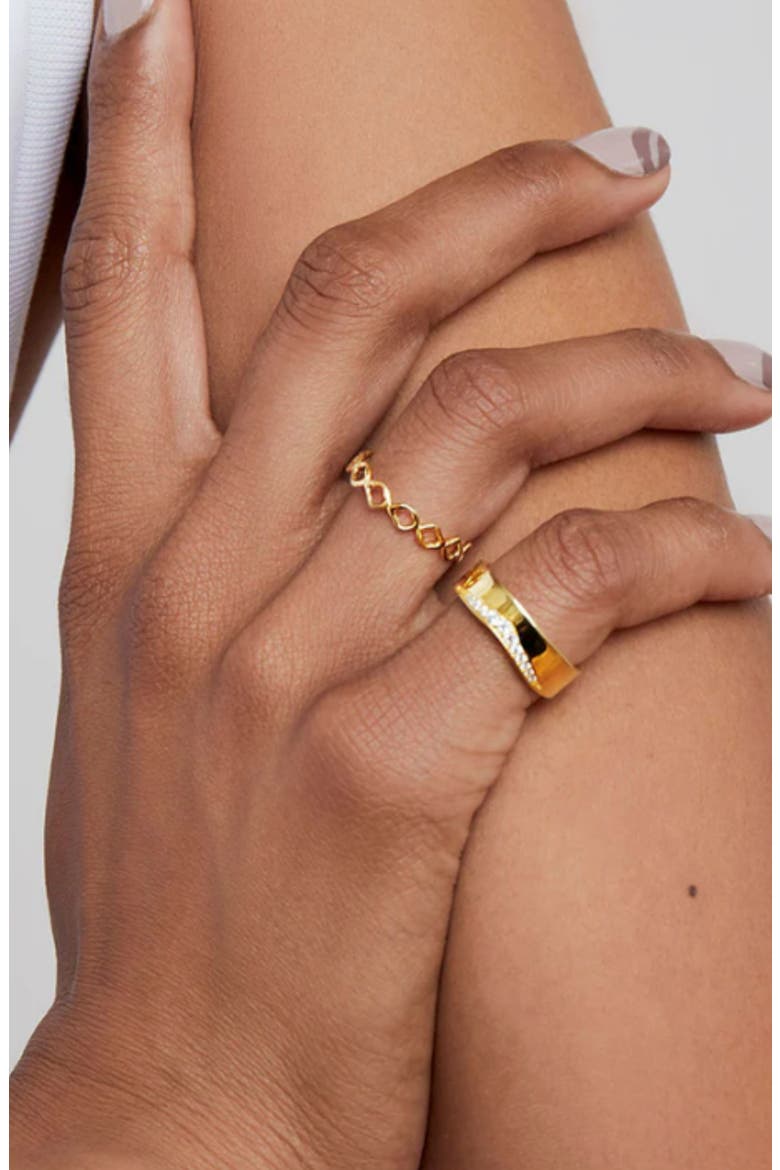 The Crossed Band Ring, Alternate, color, GOLD