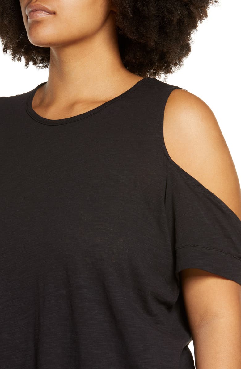 Michael Kors Grommet Cold Shoulder Tunic Top, Alternate, color,