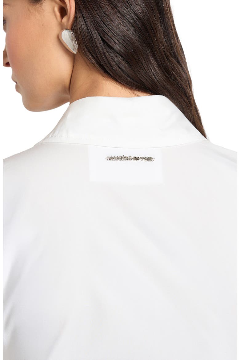 Sonia Tailored Cotton Cinch Shirt, Alternate, color, Off White