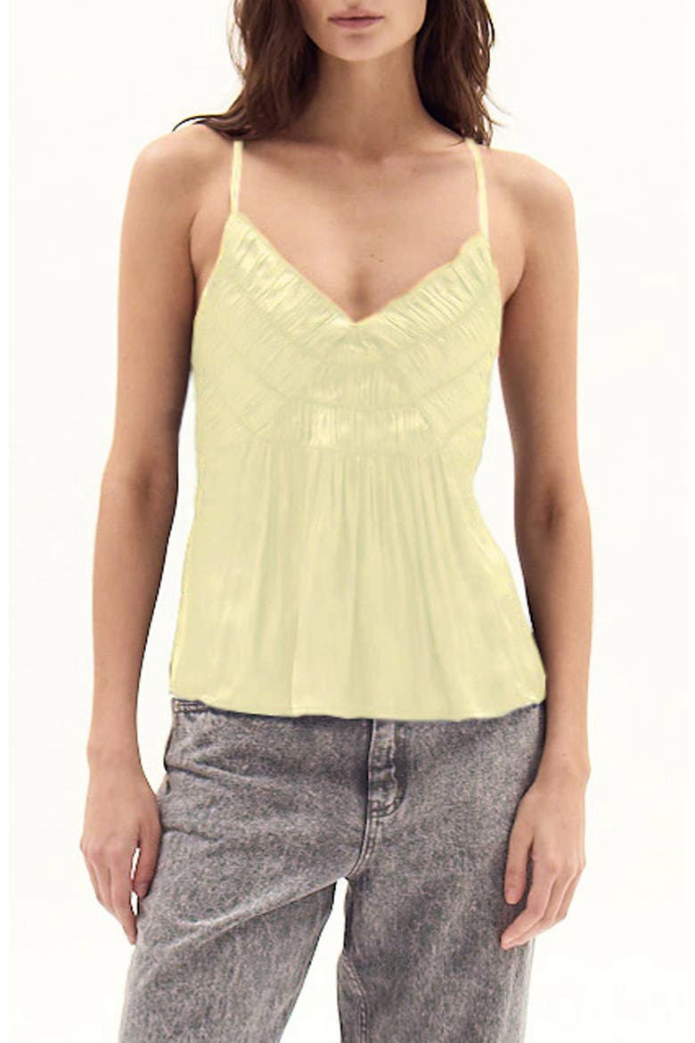 Flores Satin Camisole, Main, color, YELLOW