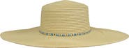 MARCUS ADLER Beaded Band Straw Hat