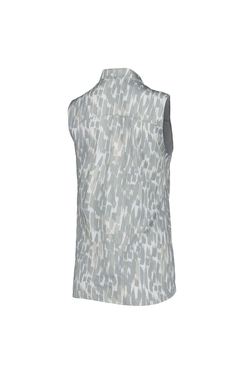 PUMA Women's Puma Gray/White TOUR Championship CLOUDSPUN Three Brush Sleeveless Polo, Alternate, color, 