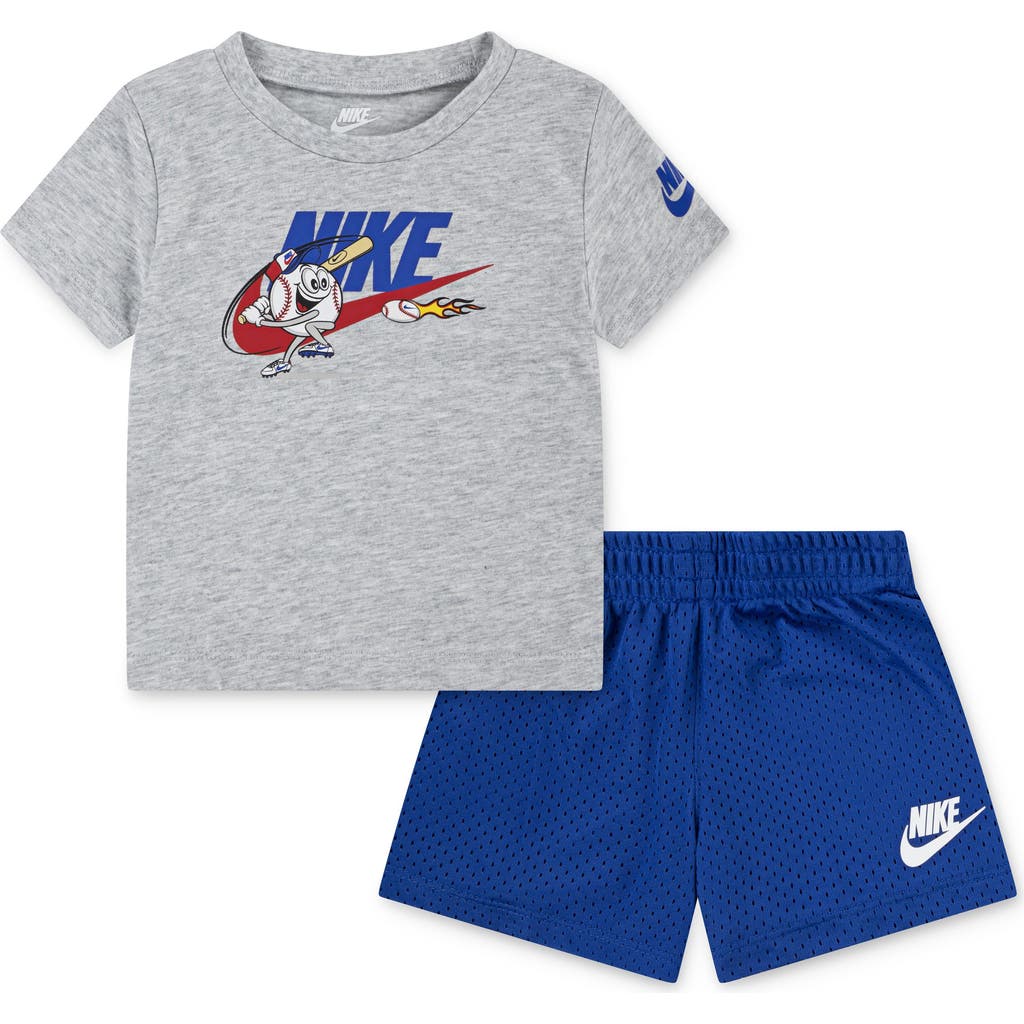 Nike Short Sleeve T-shirt & Shorts Set In Game Royal
