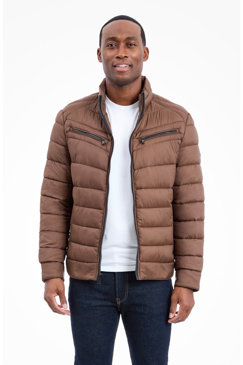 Packable Water Resistant Puffer Jacket, Alternate, color, MOCHA