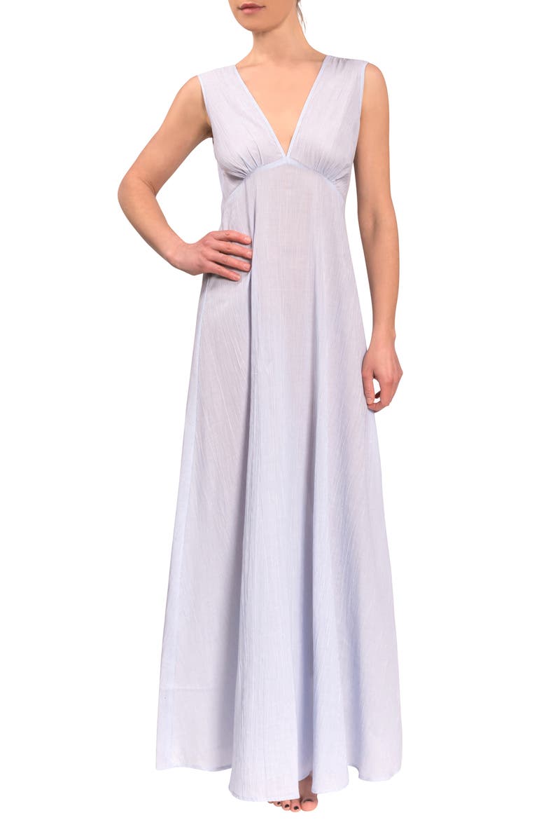 Amelia Long Nightgown, Main, color, BLUE WHISPER