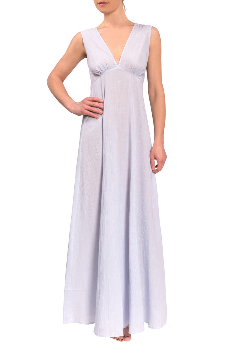 Everyday Ritual Amelia Long Nightgown, Main, color, Blue Whisper