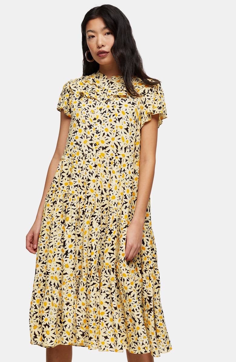 Topshop Daisy Frandad Shirtdress, Alternate, color, 