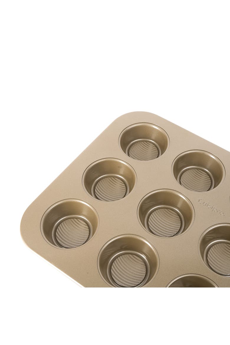 12-Cup Steel Nonstick Muffin Baking Pan, Alternate, color, Brown