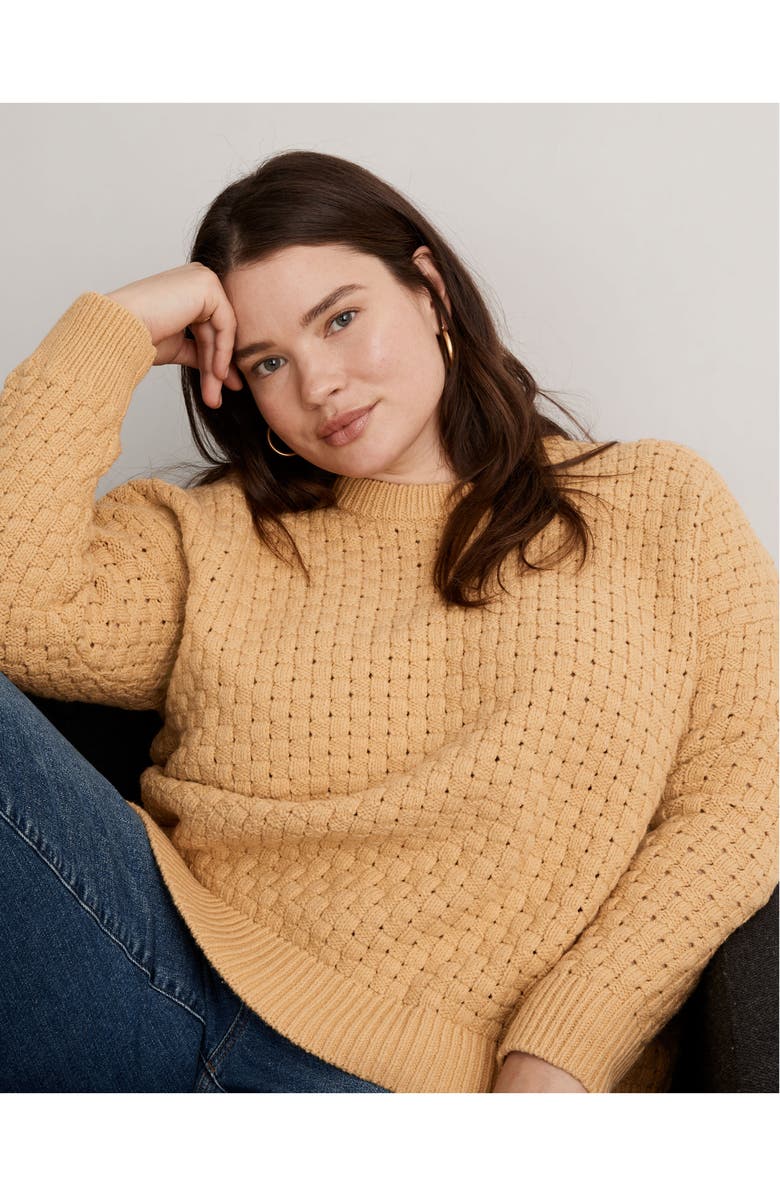 Madewell Basketweave Stitch Sweater, Alternate, color, 