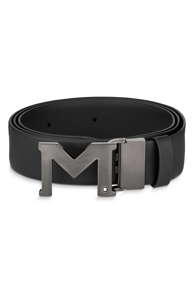 Montblanc Leather Belt, Main, color, 