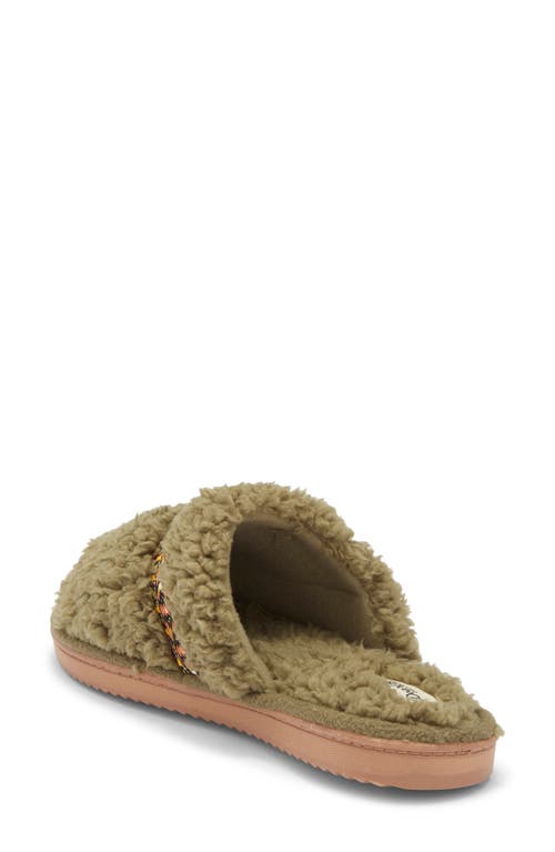 R.g. Barry One Banded Faux Fur Slipper In Green