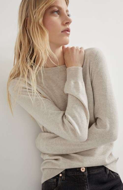 Brunello Cucinelli Round-collar And Long-sleeved Sweater In Oyster