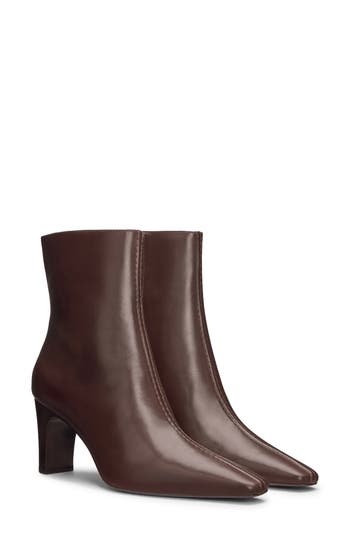 Reformation Tatyana Bootie In Espresso Leather