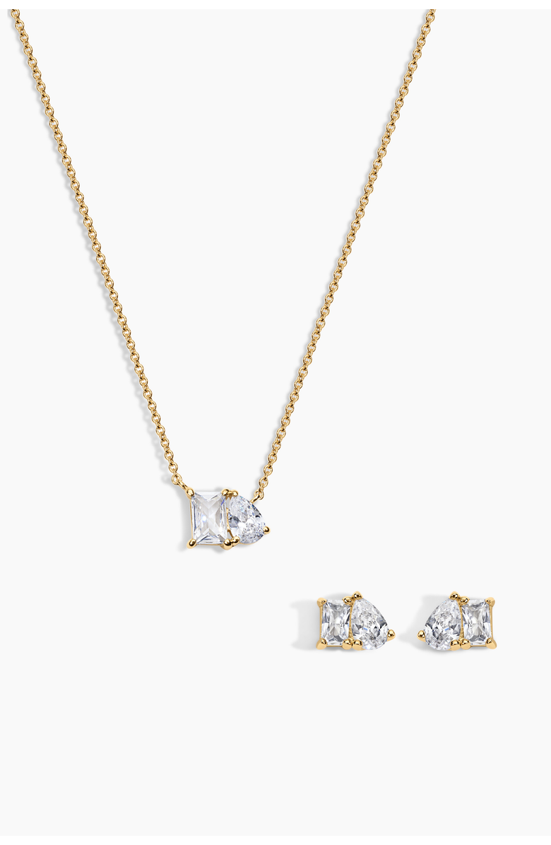 Electric Picks Et Tois Pendant Necklace and Studs - Set of 2, Main, color, Gold