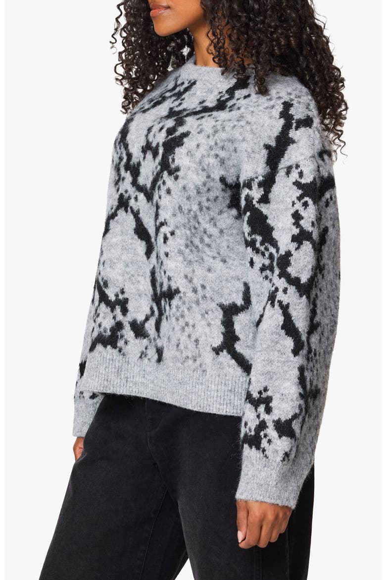 Fuzzy Python Printed Sweater, Alternate, color, PYTHON PRINT