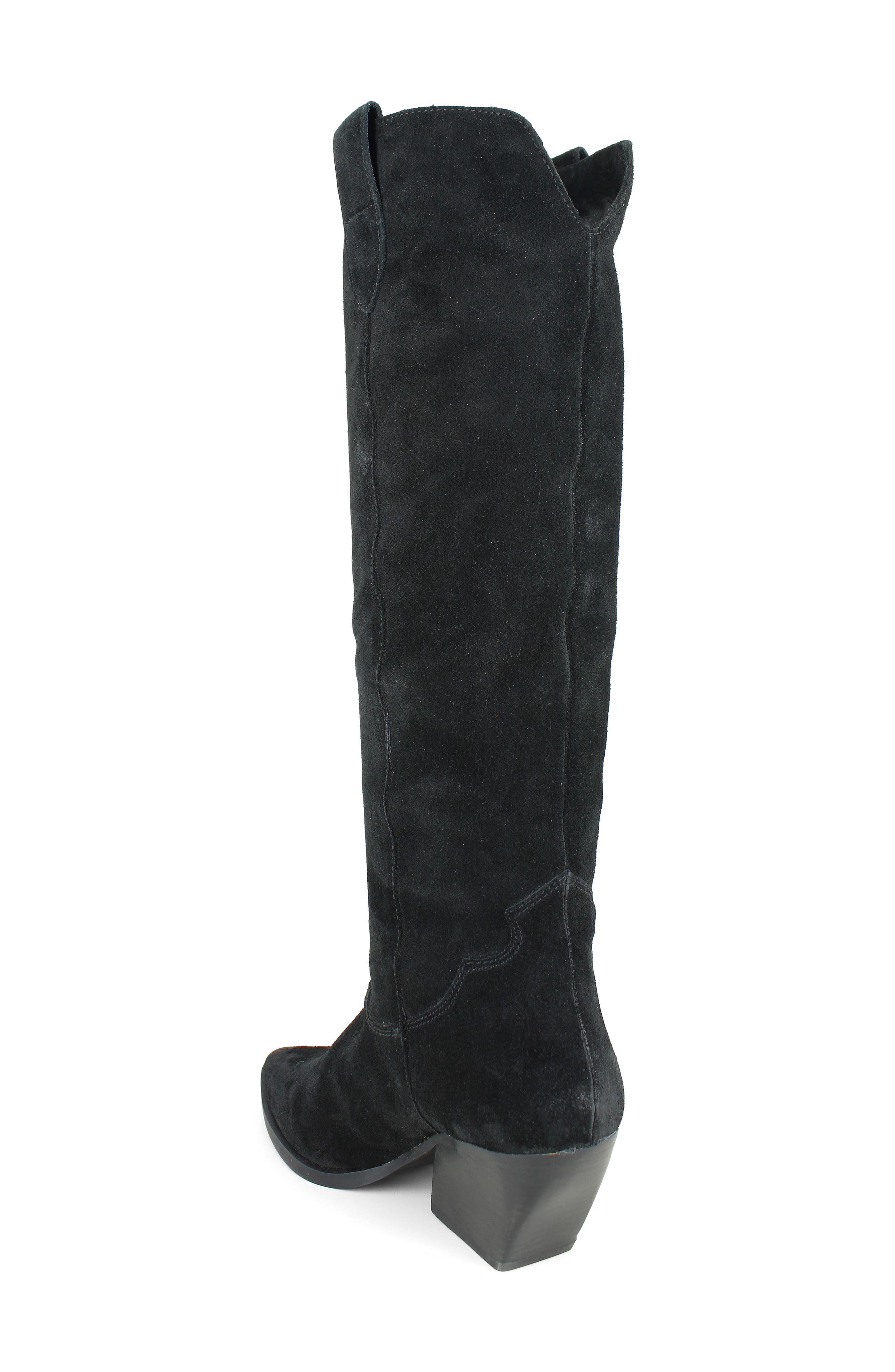 Valezka Knee High Boot, Alternate, color, BLACK SUEDE
