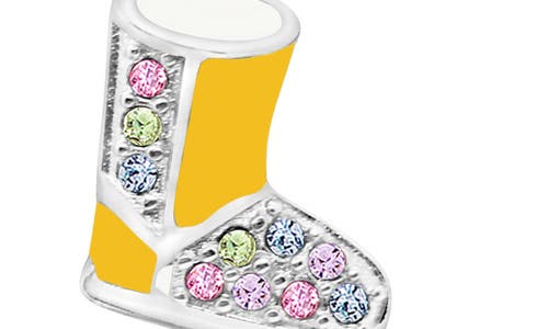 Chanteur Kids' Winter Boot Crystal Stud Earrings In Multi