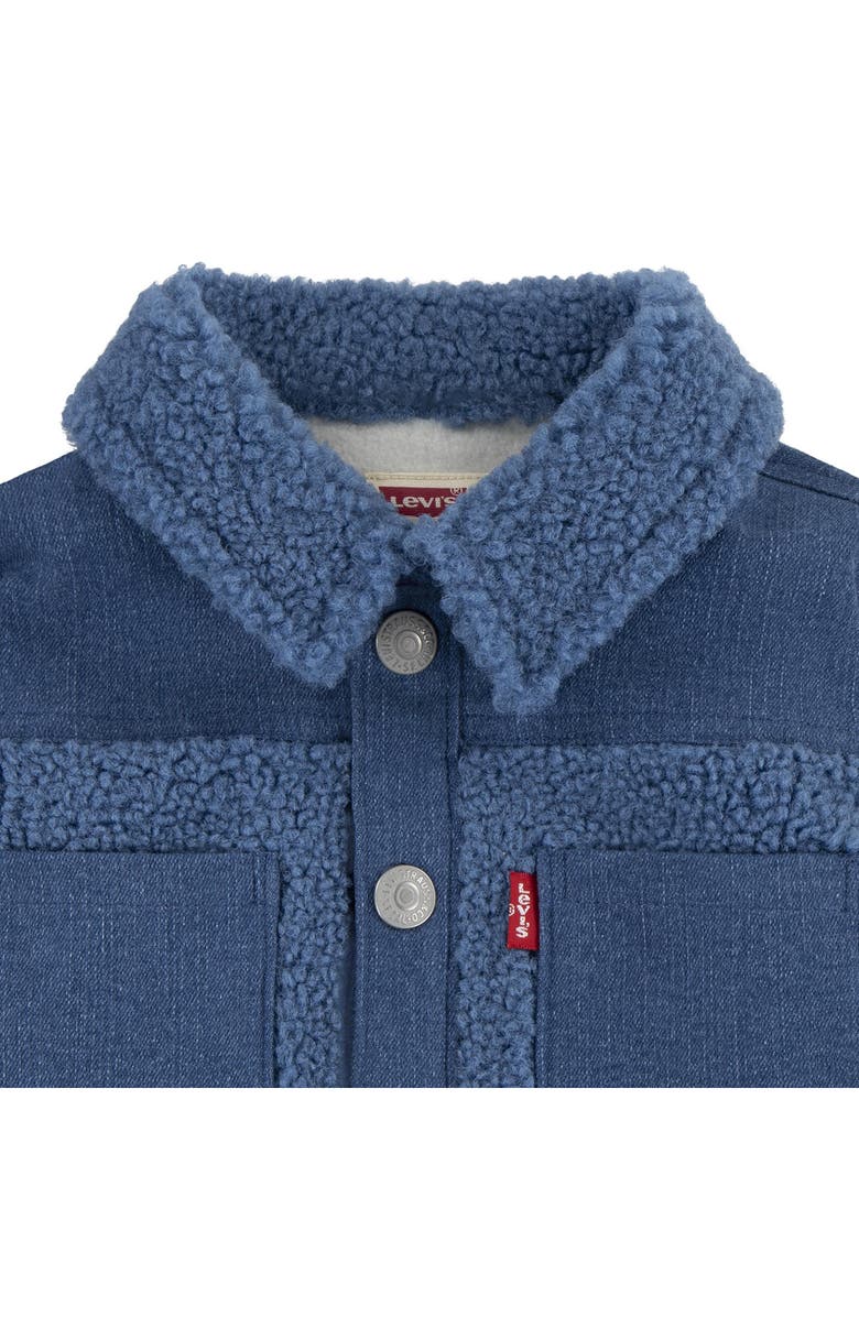 Levi's Denim & Fleece Romper, Alternate, color, Blue Horizon