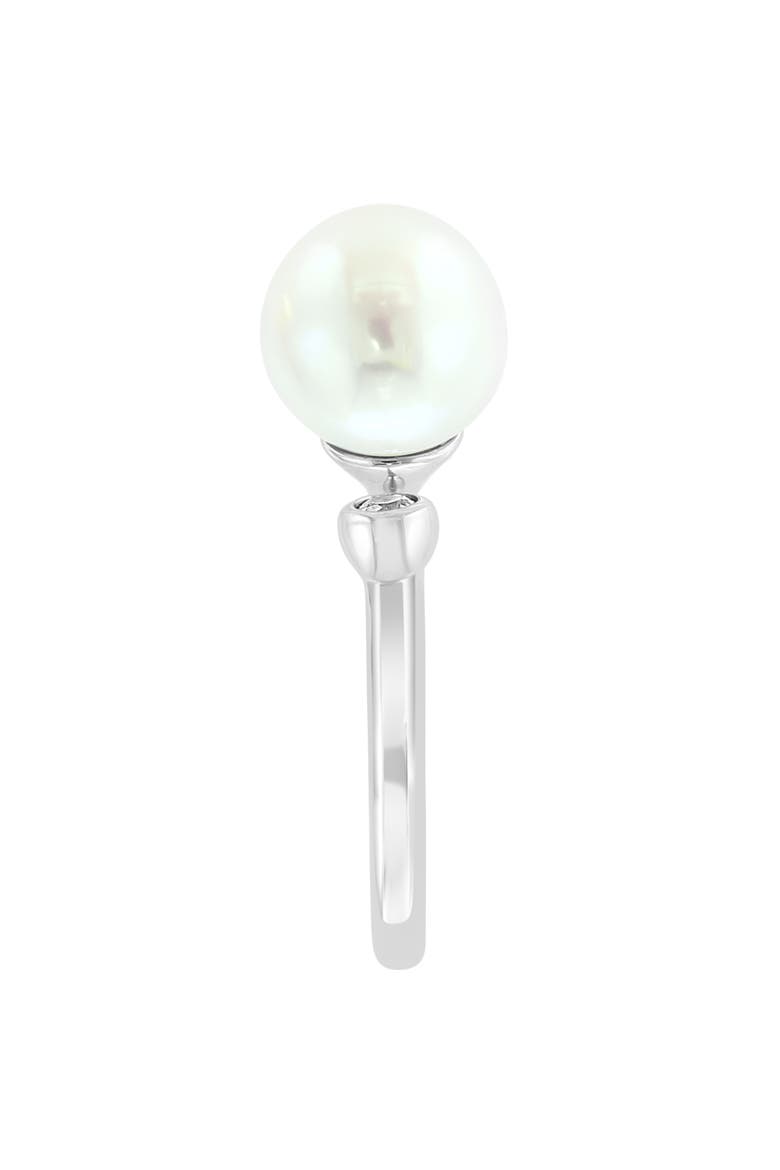 Freshwater Pearl & White Topaz Split Band Ring, Alternate, color, WHITE