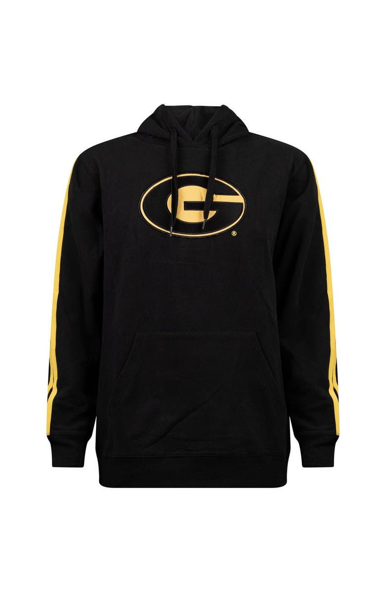 FISLL Men's FISLL Black Grambling Tigers Oversized Stripes Pullover Hoodie, Alternate, color, Black