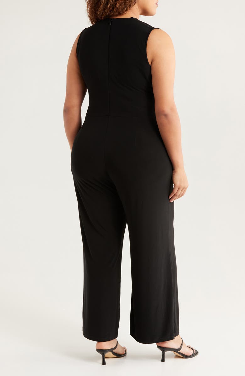 Anne Klein Wrap Bodice Jersey Jumpsuit, Alternate, color, 