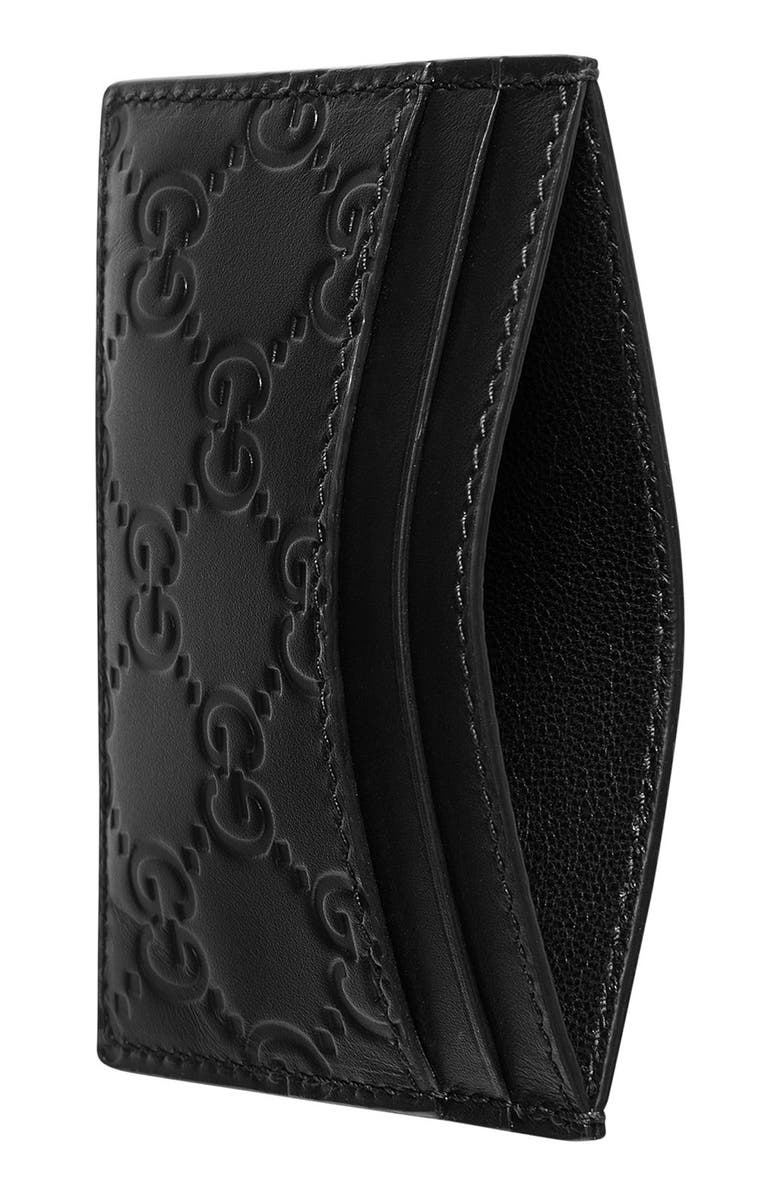 Gucci Dorian Leather Card Case, Alternate, color,