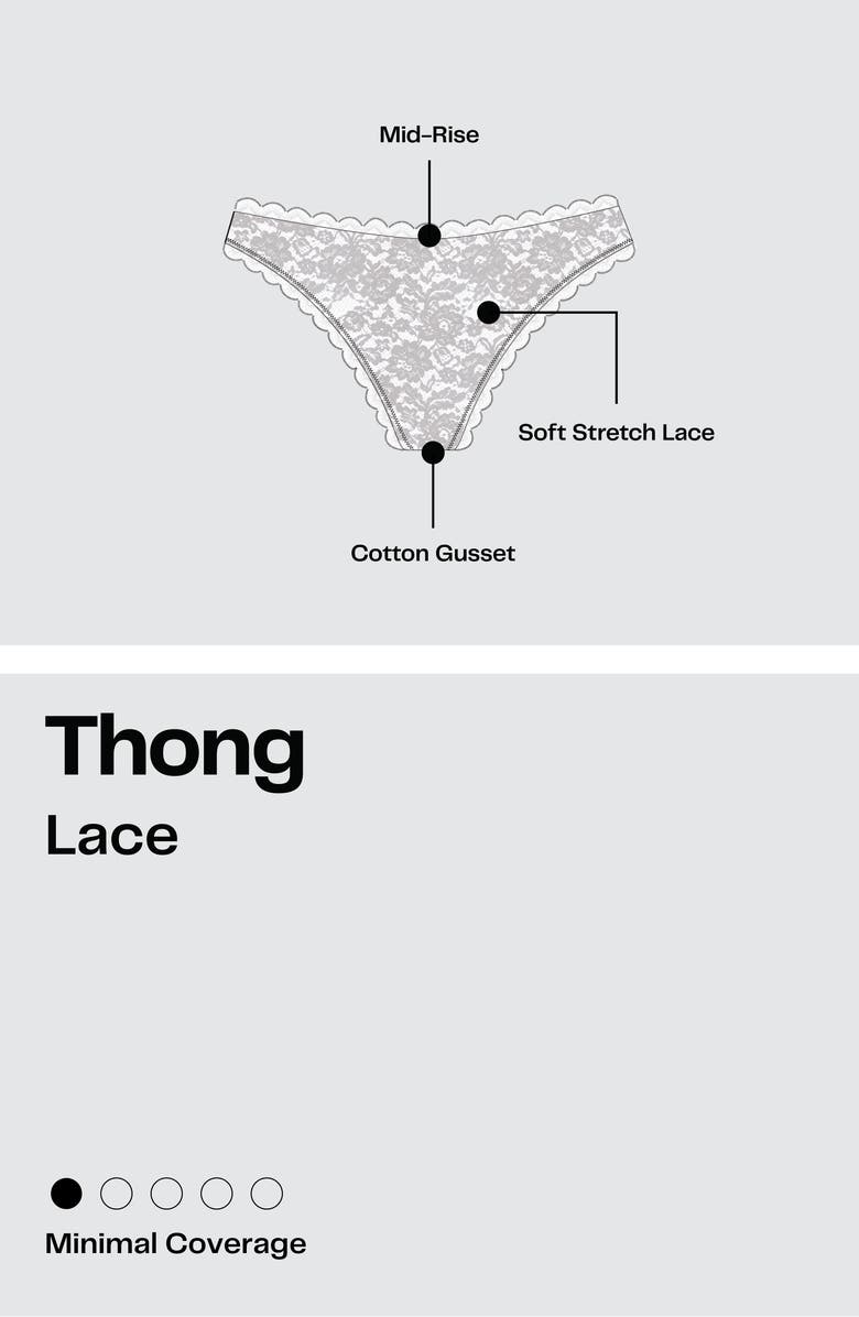 NORDSTROM RACK Assorted 5-Pack Lace Thongs, Alternate, color, Tan Meringue Multi