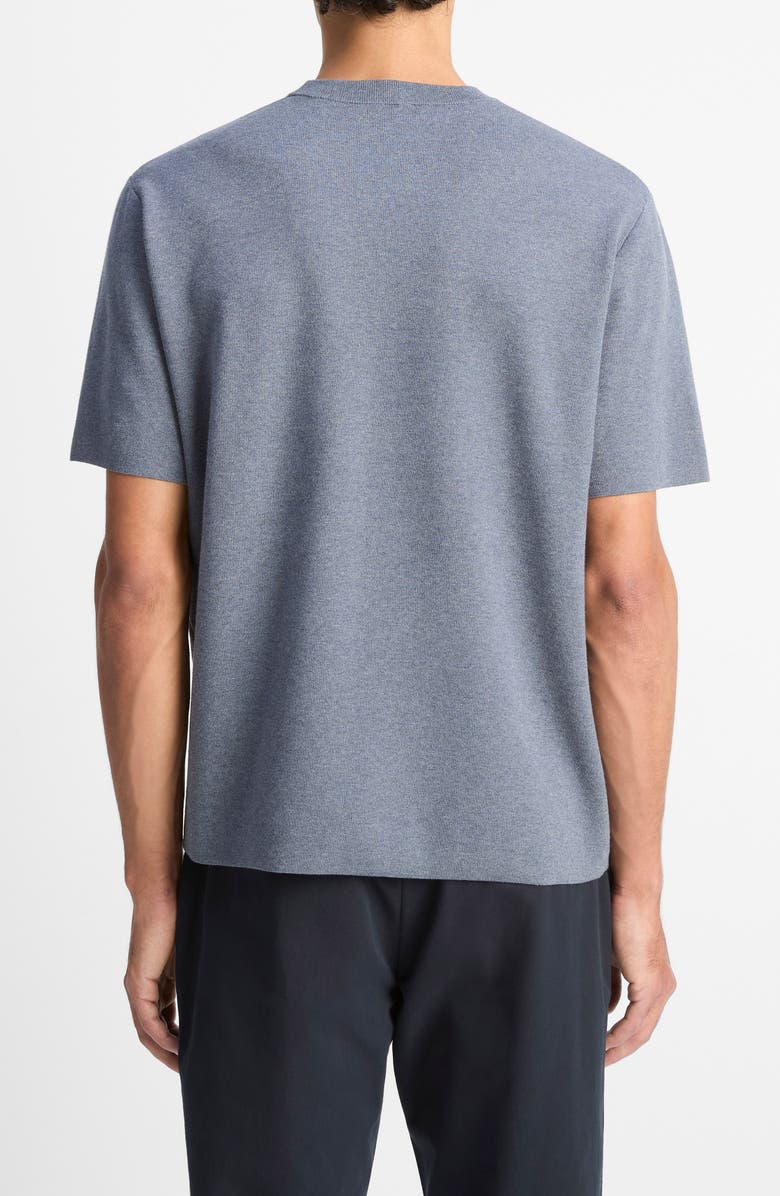 Vince Milano Short Sleeve Crewneck Sweater, Alternate, color, Lt H Ripple