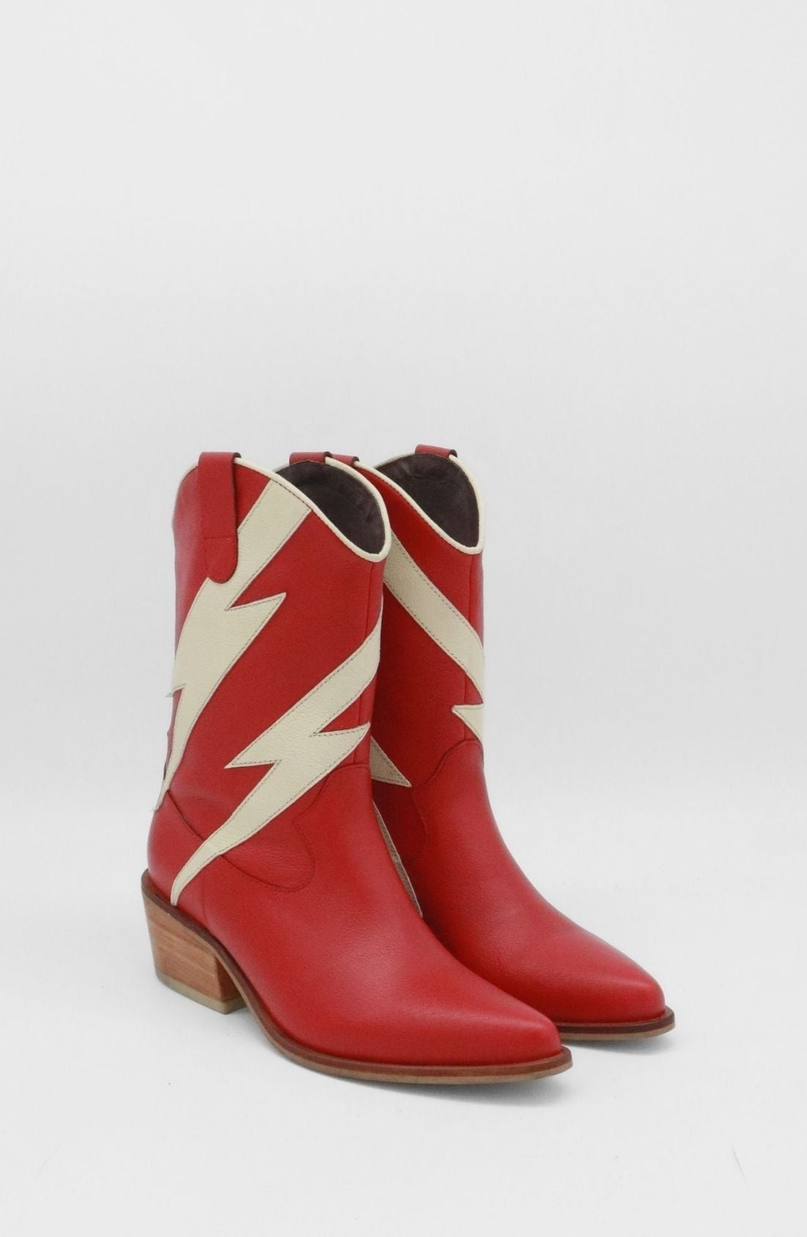 Idol Western Cowboy Boots, Alternate, color, Red / Off-White