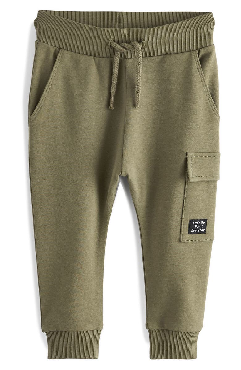 NEXT Kids' Stretch Cotton Cargo Joggers, Main, color, Green