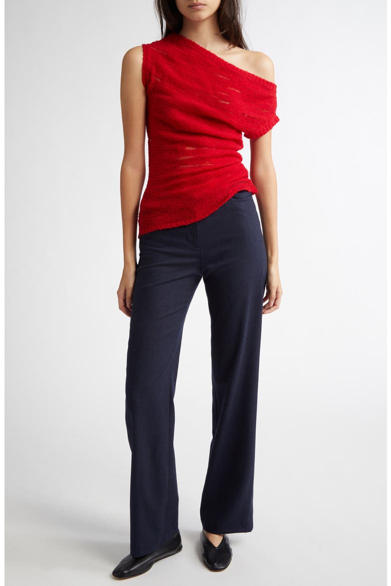 Sienna Deconstructed Stretch Wool Pants, Alternate, color, NAVY