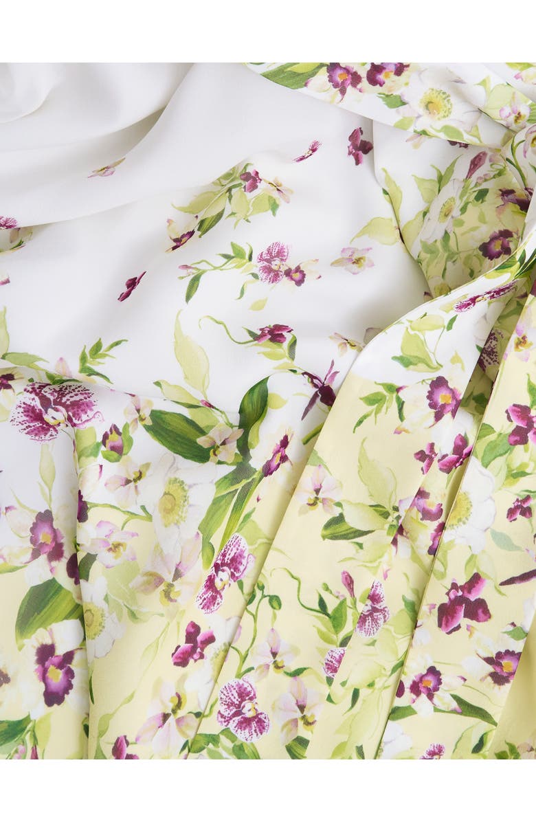 HOBBS LONDON Ariel Silk Dress, Alternate, color, Yellowmulti