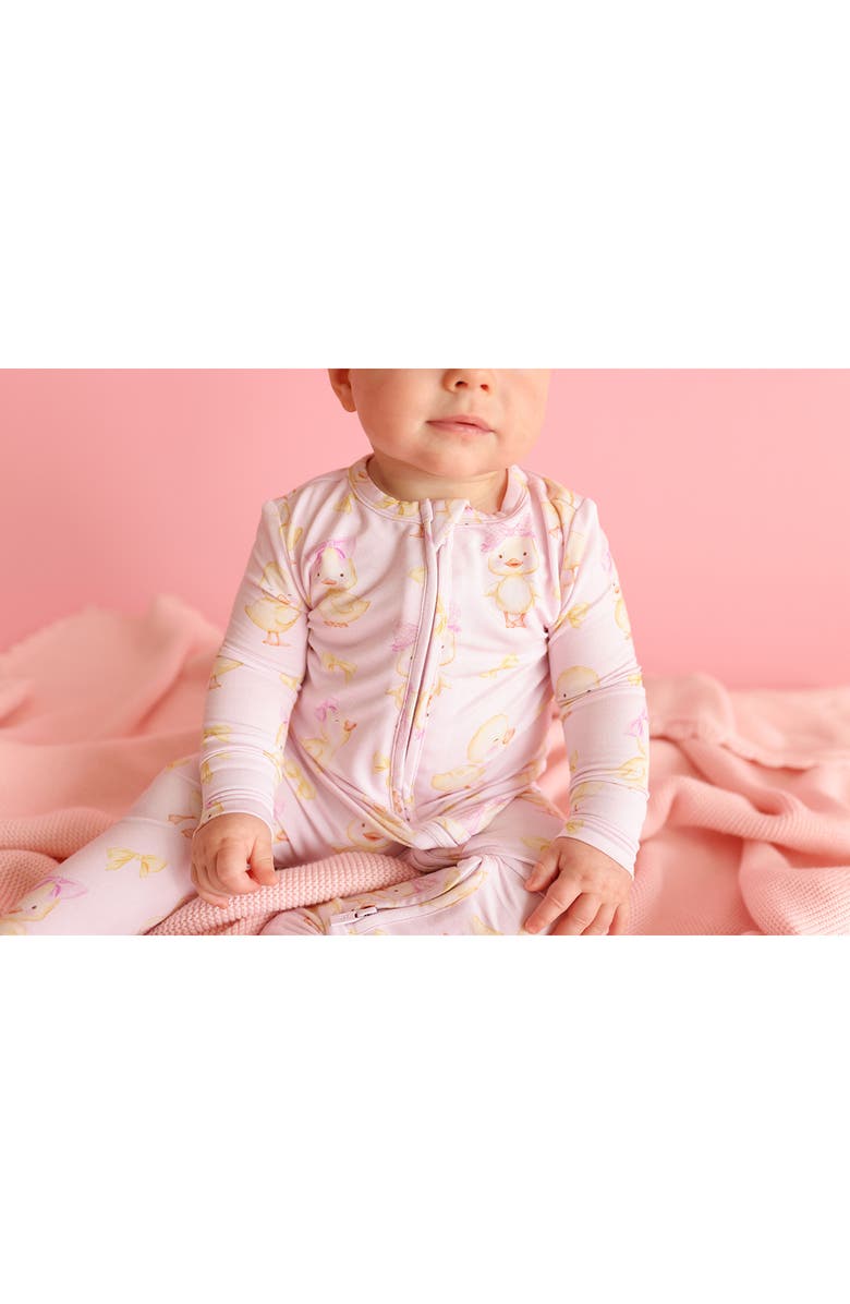 Posh Peanut Edwina Convertible Zip Footie, Alternate, color, Pink