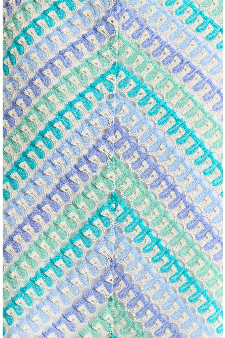 Widley Reyna Crochet Minidress, Alternate, color, BLUE WHITE