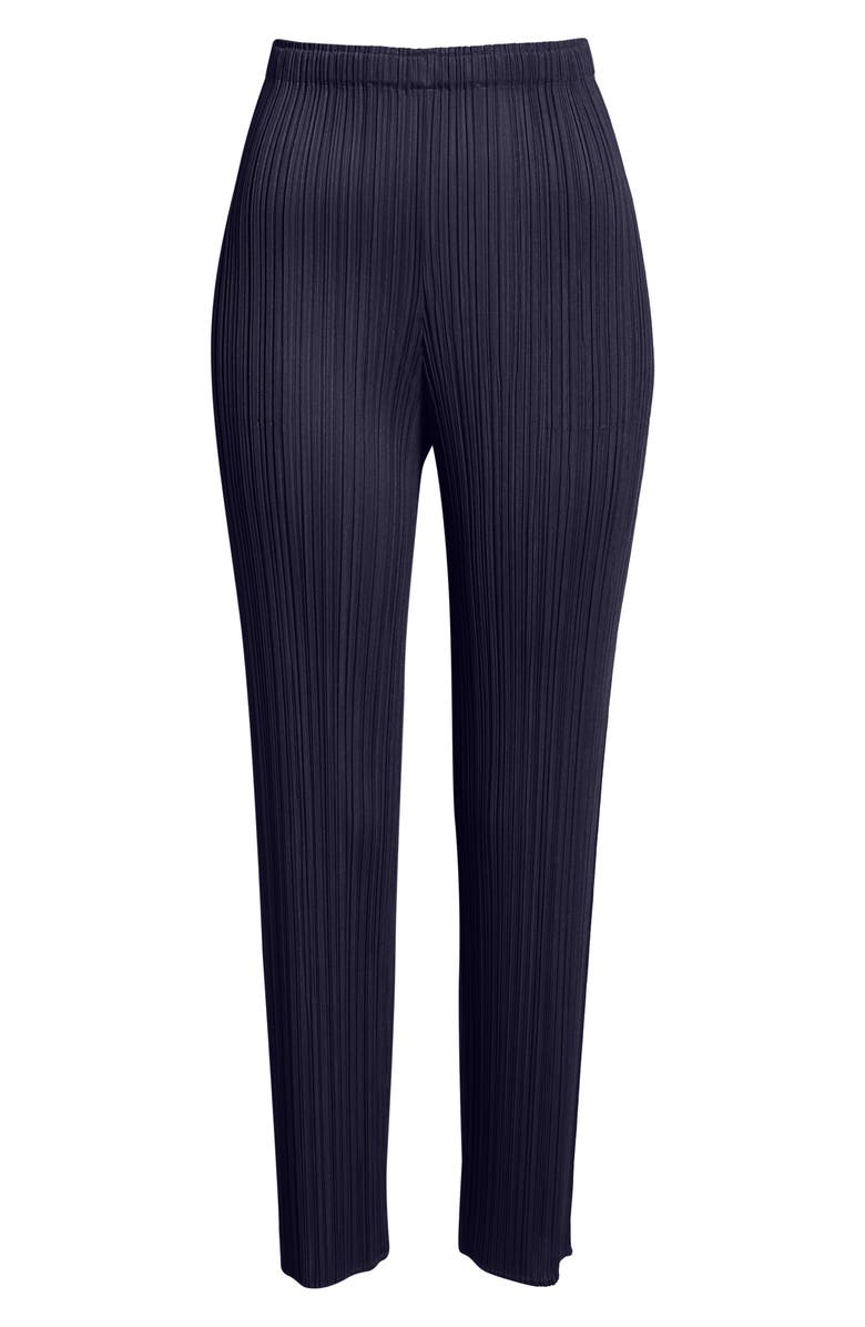 Pleats Please Issey Miyake Pleated Ankle Pants, Alternate, color, Navy