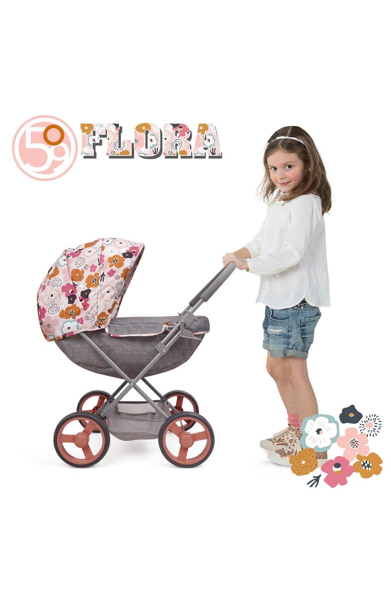 509 Crew Melange Flora Deluxe Doll Pram Matching Shoulder Bag, 3+, Alternate, color, 