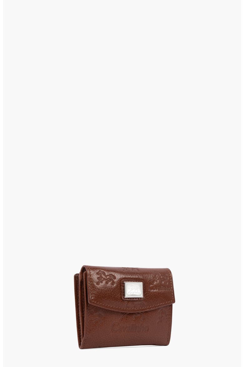 Cavalo Lusitano Mini Leather Wallet 530, Alternate, color, Camel Brown
