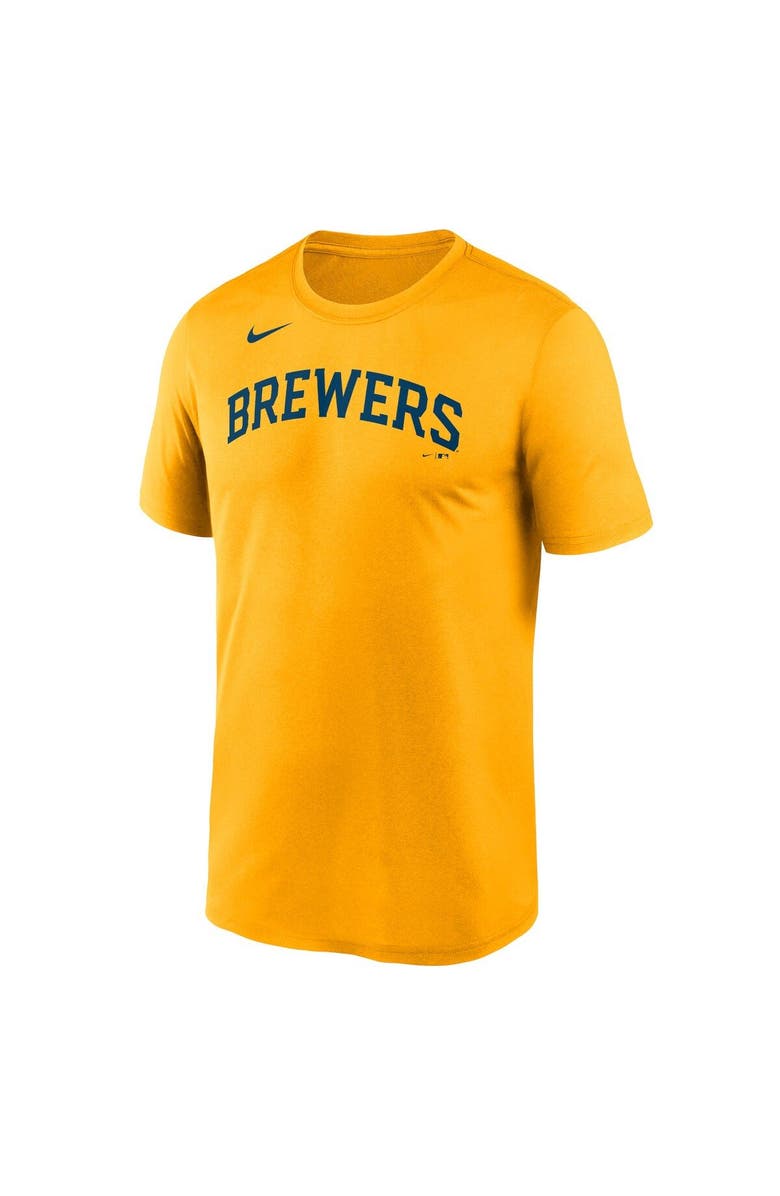 Nike Men's Nike Gold Milwaukee Brewers New Legend Wordmark T-Shirt, Alternate, color, Gold