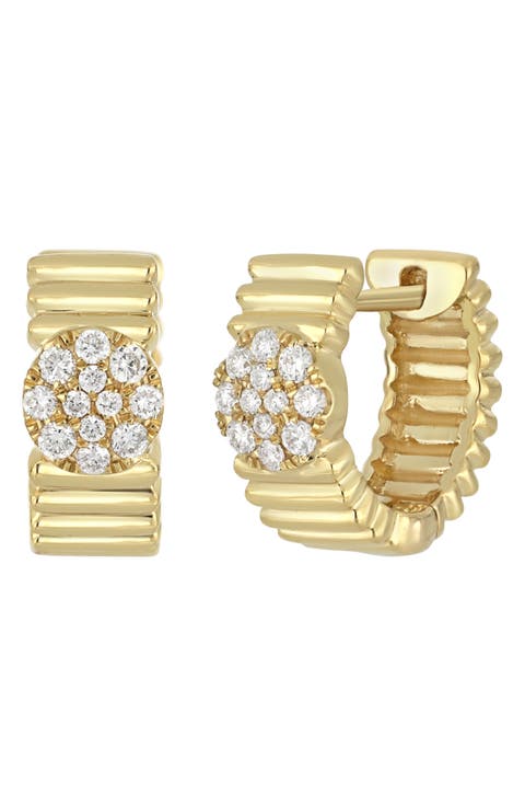 Cleo Diamond Cluster Hoop Earrings (Nordstrom Exclusive)