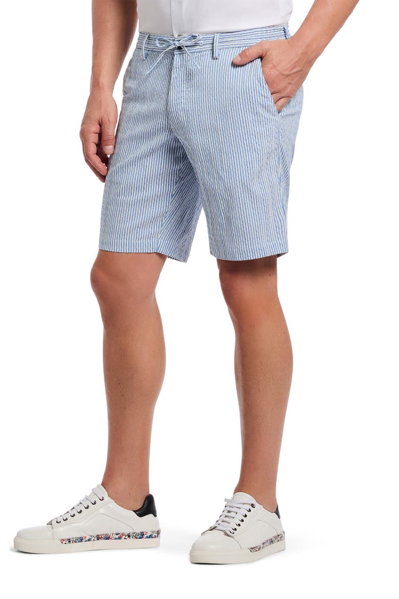 Fornillo Woven Drawstring Shorts, Alternate, color, NAVY