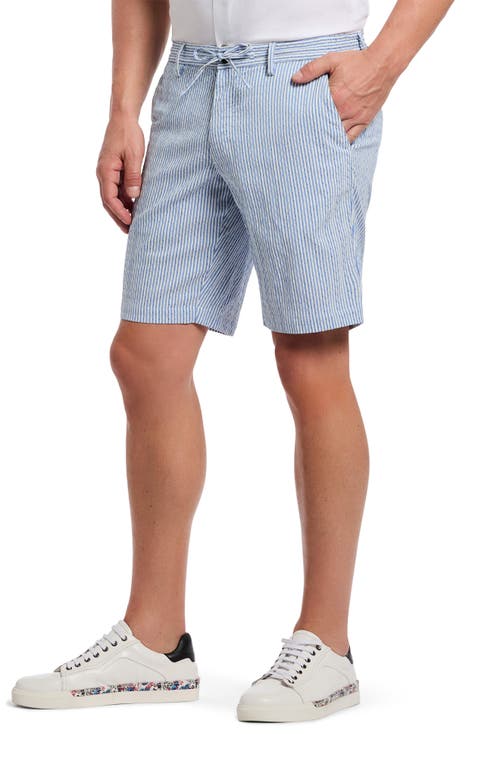Robert Graham Fornillo Seersucker Relaxed Fit 8 Shorts In Blue