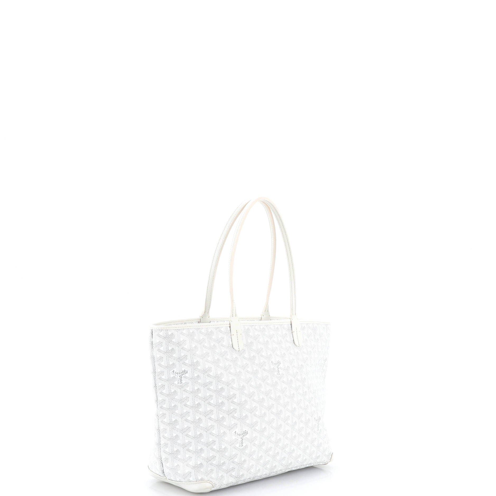 Pre-Owned Goyard Artois Tote Coated Canvas PM, Alternate, color, White