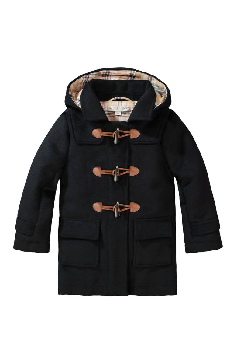 Hope & Henry Baby Girls' Unisex Toggle Duffle Coat, Infant, Main, color,