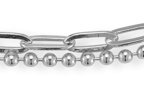 Glaze Jewelry Layered Chain Anklet In Silver