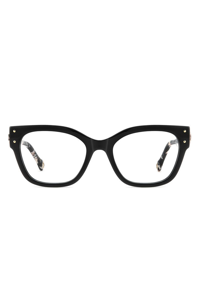 Carolina Herrera 53mm Square Reading Glasses, Main, color, 