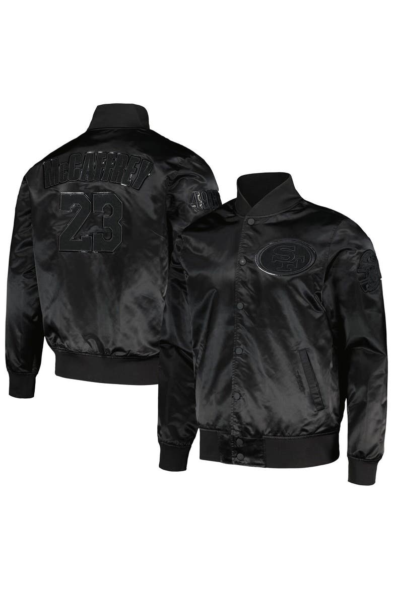 Men's Pro Standard Christian McCaffrey Black San Francisco 49ers Player Full-Snap Jacket, Alternate, color, Black