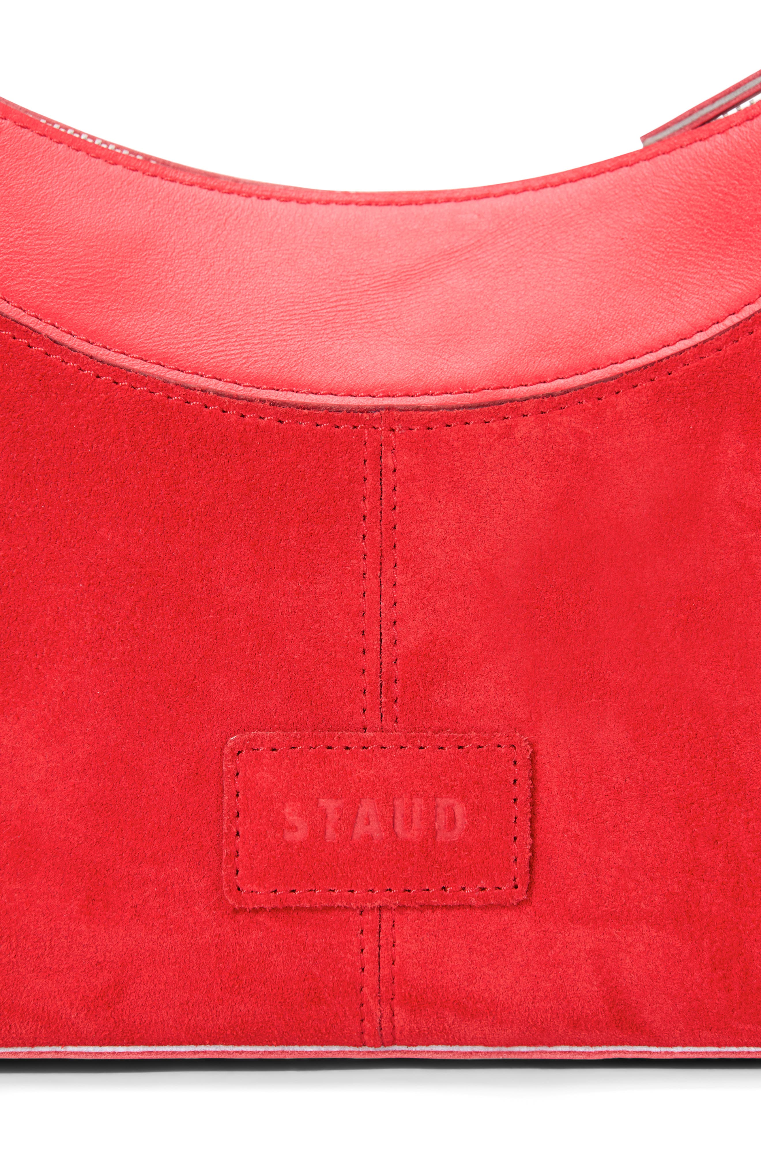 STAUD Rowey Shoulder Bag, Alternate, color, Red Rose